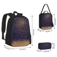 thumbnail image 2 of Easygdp Gold Black Glitter Mochila para Niños y Niñas con Set de Caja de Almuerzo y Estuche para Lápices 3 en 1, Mochila Escolar Estampada para Adolescentes, 2 of 7