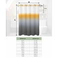 thumbnail image 6 of No Hook Shower Curtain with Snap in Liner, Yellow Grey Stripe Gradient Hotel Shower Curtains for Bathroom, Washable Shower Curtain Liner Set with Mesh Top Window, 72”x78”, 6 of 6