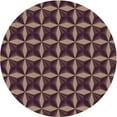 thumbnail image 1 of Ahgly Company Indoor Round Patterned Dark Almond Brown Area Rugs, 7' Round, 1 of 6