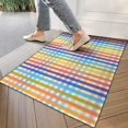 thumbnail image 4 of Colorful Striped Checkered Pattern Door Rugs,Washable Non Slip Door Mats Indoor,Decorative Door Mats,Entry Mat Indoor for Entrance,Bedroom,Kitchen,Bathroom,17"x30", 4 of 6