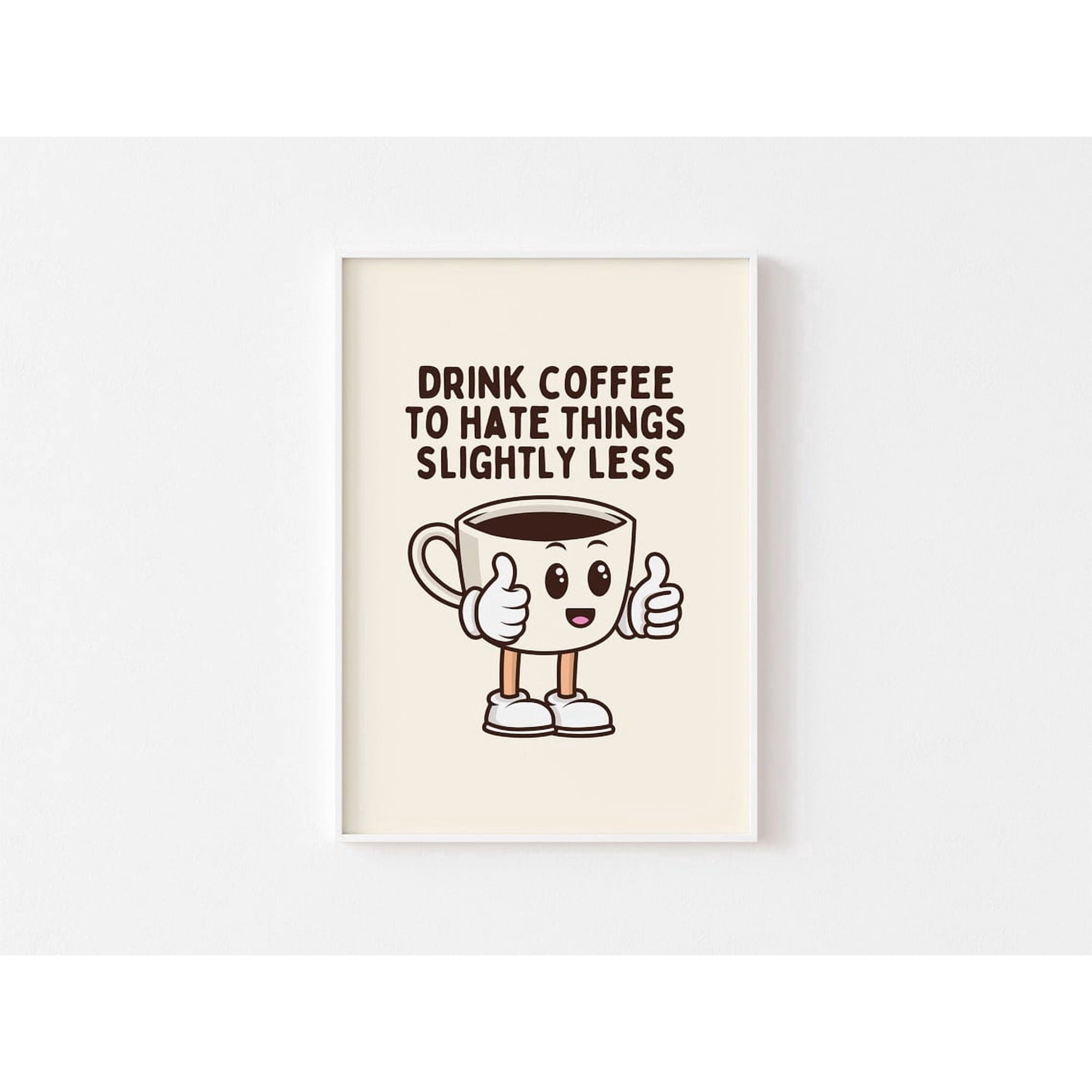 Coffee Mascot: Retro Wall Art Kitchen Gallery Wall Home Bedroom And Living Room Decor