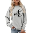 thumbnail image 3 of CAIXIA Christian Oversized Sweatshirts for Women Oversized Casual Crewneck Fall Tunic Tops Long Sleeve Pullover Vacation Embroidered Holiday Sweaters for Women Loose Casual Fall Winter 2026, 3 of 5