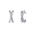 thumbnail image 3 of Lafonn Classic Sterling Silver Platinum Plated Lassire Simulated Diamond Earrings (0.32 CTTW), 3 of 5