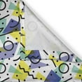 thumbnail image 4 of Ambesonne Modern Valance Pack of 2, Geometric Retro Theme, 54"X12", Blue Yellow and Black, 4 of 5