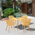 thumbnail image 5 of Armen Living LCNADIHONEY Table à Manger Carrée en Plein Air Miel Eucalyptus, 5 of 5