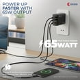 thumbnail image 2 of OXAA 65W USB C Charger GaN 3-Port,2 USB C and 1 USB A ,PD 3.0- Fast Charge for Laptops, iOS & Android Devices, Compact & Travel Ready, 2 of 7