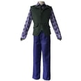 thumbnail image 4 of P-jsmen-Disfraz de Joker Heath Ledger para adultos, traje completo de Caballero, abrigo, camisa, chaleco, ropa de actuación de Halloween, 4 of 4
