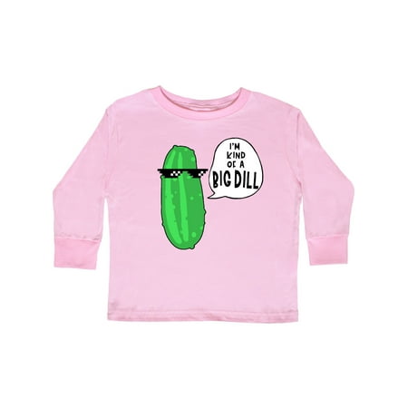 

Inktastic I m Kind of a Big Dill Pickle with Sunglasses Gift Toddler Boy or Toddler Girl Long Sleeve T-Shirt