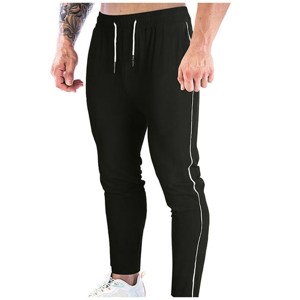 Koudehua Yoga Pants For Men Tummy Control Workout Leggings Mens Mid-waist  Casual Joggers Sweatpants Mens Slim Fit Athletic Yoga Pants With Pockets 