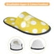 thumbnail image 3 of Fotbe Yellow And White Polka Dot Pantuflas Peludas para Mujer con Estampado, Zapatillas de Peluche, Zapatos de Invierno para Casa, Uso Interior y Exterior-Large, 3 of 8