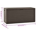 thumbnail image 4 of vidaXL Coffre de Rangement de Jardin Brun 116x44x55 cm, 4 of 5