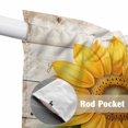 thumbnail image 4 of Sunflower Swag Valances for Windows 2 Pack, Kitchen Window Curtains 36 Inch Length, Yellow Summer Botanical Bee Vintage Wooden Privacy Swag Curtains for Living Room/Bathroom with Rod Pocket 36"x36", 4 of 8