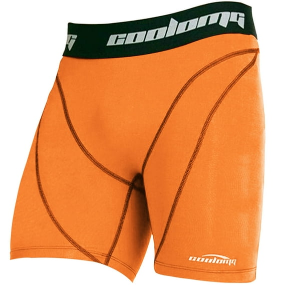 CoolOMG Men's Compression Shorts 5.5" Cool Dry Sport Tights Training Baselayer for Boys Youth