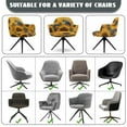 thumbnail image 6 of Whosucclay Blue Robin Bird Sunflower Print Curved Back Chair Covers with Arms Washable Swivel Armrest Accent Chair Covers Non-Slip Soft Dining Chair Slipcovers for Dining Room, Bar, Party, 6 of 7