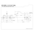 thumbnail image 2 of Kingston Brass KS1282AL Wall Mount Kitchen Faucet, Polished Brass, 2 of 2