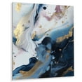 thumbnail image 2 of Designart "Enigmatic Stones Blue and White II" Abstract Marble Metal Wall Art Prints, 2 of 5