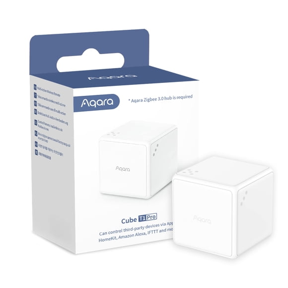 Aqara Cube T1 Pro Requiere Aqara Zigbee 3.0 Hub 6 Lados Para Controlar Diferentes Escenas Y Diversas Acciones Para Controlar Dispositivos Domésticos Inteligentes Compatible Con Homekit Alexa E Ifttt