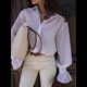 thumbnail image 5 of Blusas de Larga con Botones para Mujer 2025 L, 5 of 10