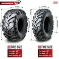 thumbnail image 5 of Wanda ATV/UTV tires (2) 25x8-12 Front & (4) 25x12-10 Rear 6PR P341, Set 6, 5 of 10