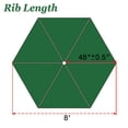 thumbnail image 5 of ALUVIERA 8.2ft 6 Ribs Umbrella Canopy Cover Only Patio Umbrella Replacement Top, 5 of 5