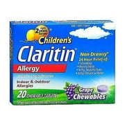 Claritin Children's Non-Drowsy Indoor & Outdoor Allergies Grape 30ct,4-Pack