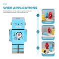 thumbnail image 4 of Miangastore Sky-blue Iron Piggy Bank for Decor Robot Shape Coin Storage Box Helps Organize Change 1 Piece, 4 of 9