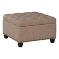 thumbnail image 2 of Designs4Comfort Table Basse Ottomane Carrée Herald avec Rangement en Tissu Beige, 2 of 12