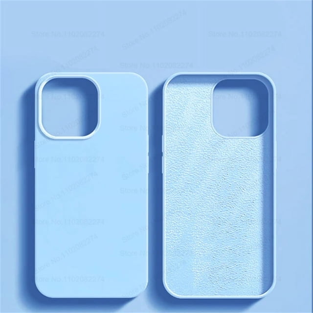 Luxury Shockproof For iPhone 16 Pro Max Case Liquid Silicone Cases For Apple iPhone 16 Plus Bumper Soft Cover Phone Accessories Light Blue For iPhone 16