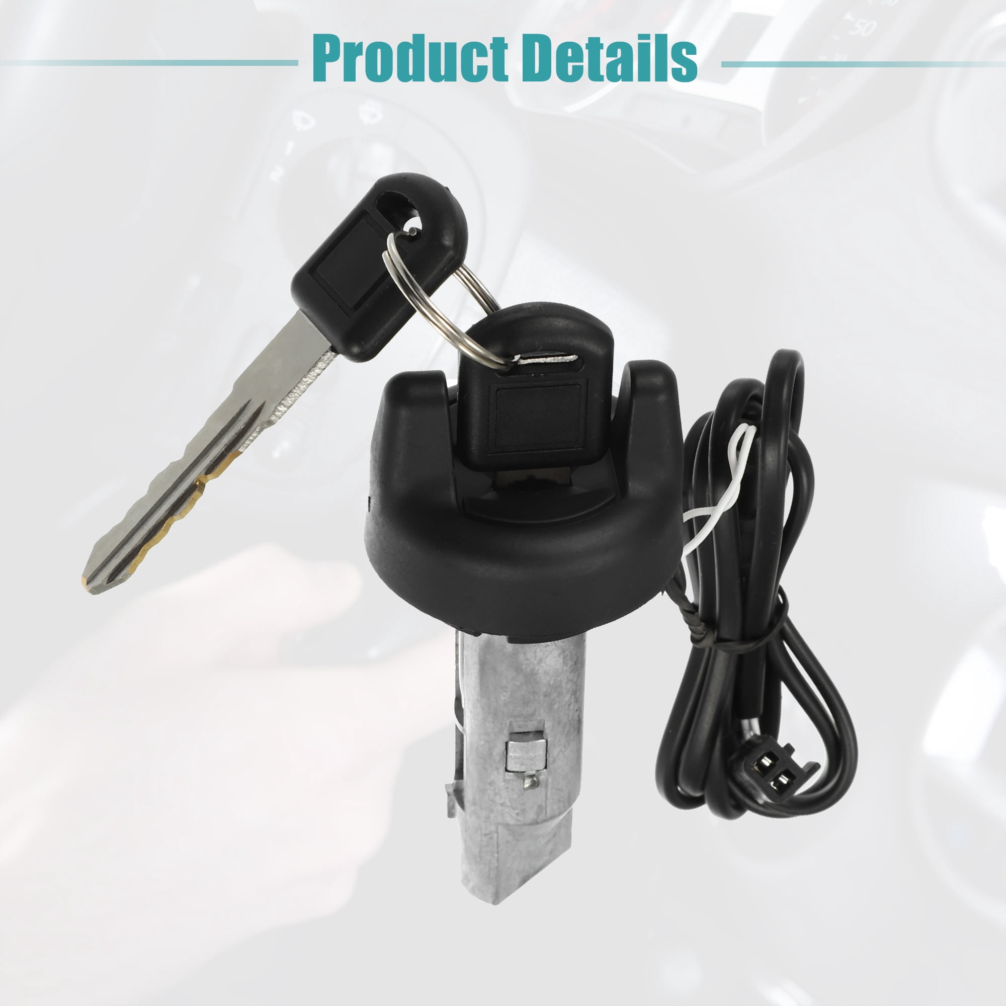 Unique Bargains Ignition Switch Cylinder Lock Assembly Fit for Buick Century Silver Tone