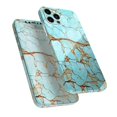 thumbnail image 6 of DesignSkinz Cracked Teal Stone Full-Body Skin Decal Wrap Cover for iPhone 15 Pro, 6 of 9