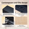 thumbnail image 2 of Spaco Shoe Cabinet with Iron High Feet, Shoe Cabinet Shoe Cabinet with Black Frame and Original Wood Color Rattan Surface, Large Capacity Shoe Cabinet, Black, 2 of 11