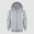 thumbnail image 2 of Gaexia Boys' Zip Up Hoodie Jacket Cool Long Sleeve Zipper Hooded Sport Sweatshirt Coat for Kids 3-12 Years B13-Grey,150, 2 of 7