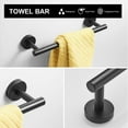 thumbnail image 5 of Bathroom Hardware Set 304 Stainless Steel Toilet Paper Holder Towel Holder Towel Ring Hook Black Towel Holder Set, 5 of 8