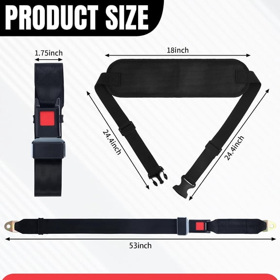 53 Inches Wheelchair Seat Belt and Adjustable Medical Wheelchair Safety Harness Wheelchair Seat Belt Patient Restraints Straps Anti Fall Constrained Bands Utilized on Wheelchair or Chair