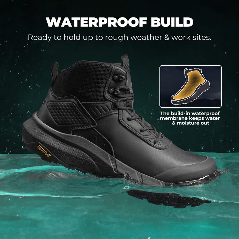 NORTIV 8 Waterproof Composite Toe Work Boots for Men  display picture 2