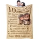 thumbnail image 1 of LHSHID 10th Anniversary Tin Gifts Blanket 10 Year Anniversary Wedding Gifts for Him Her Couples 10th Anniversary 10 Year Anniversary Decorations Blanket 60x80in, 1 of 6