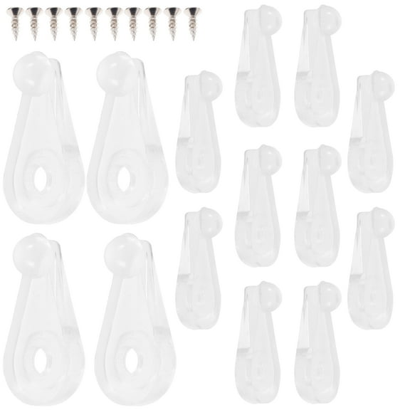 GOOHOCHY  20 Pcs Glass Cabinet Door Retainer Clips for Doors Fixing Hardware White