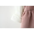 thumbnail image 6 of Diufon Baby Girls Dress Outfits Cute Long Sleeve Mesh Blouse Tops & Corduroy Wide Strap Pleated Dress Birthday Set, 6 of 7