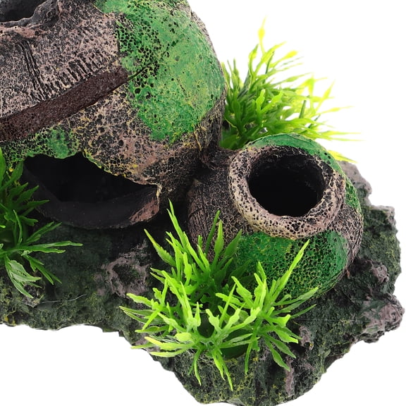 WRITWAA Resin Aquarium Pottery Decoration Ornament for Fish , Safe Betta and Shrimp Cave Hideout