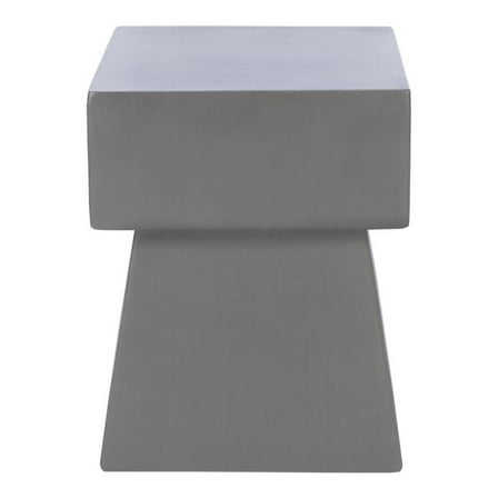 Bowery Hill 18. 1" Modern Concrete Indoor/Outdoor Accent Table in Dark Gray