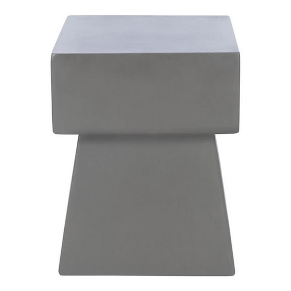 Bowery Hill 18. 1" Modern Concrete Indoor/Outdoor Accent Table in Dark Gray