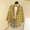 Yellow, variant on Women's Casual Long Sleeve Button Front Jacket, Stand Collar Polyester Coat with Pocket Details, Ideal for Daily Casual Wear