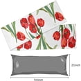 thumbnail image 4 of Body Pillow Cover 21x54 inches Flower Tulip Satin Pillow Case Cover with Zipper Soft Breathable Long Pillowcase for Hair and Skin, 4 of 6