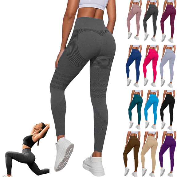 Anti Cellulite Leggings, 3D Compression High Waisted Lifting Yoga Pants, Tummy Control Breathable Stretch Opaque Workout Fitness Pants for Women