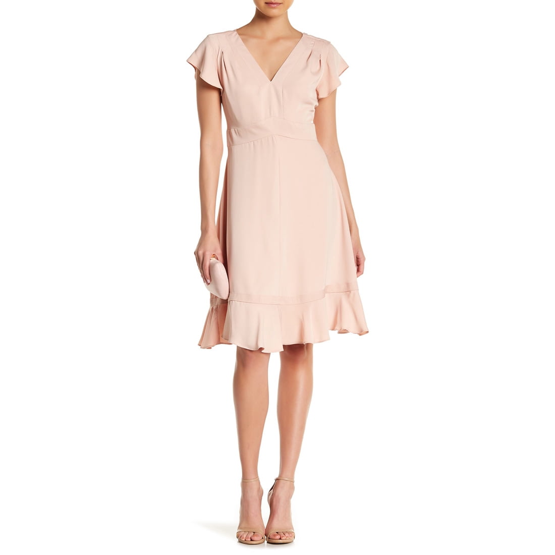 Nanette Lepore Ruffle Peplum V-Neck 