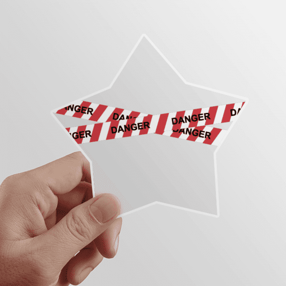 Logo Danger Line No Entry Star Sticker Paster Vinyl Car Tags Decoration Decal