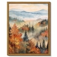 thumbnail image 1 of Cuadro mural en lienzo vintage Simsea con forma de bosque otoñal, 20 x 25 cm, 1 of 7