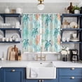 thumbnail image 2 of Teal Red Turtle Coastal Kitchen Curtains Window Panels, Summer Beach Nautical Coral Starfish Insulated Window Treatment Curtain, Grommet Curtains for Bedroom/Living Room/Bathroom, 2 Piece 42"Wx63"L, 2 of 8
