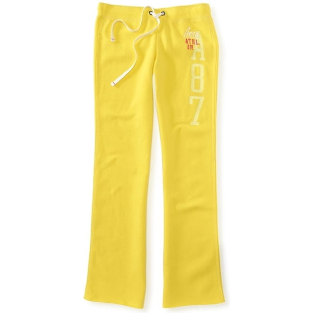 Aeropostale Womens Classic Comfy Fit Casual Sweatpants, Amarillo, Medium Aeropostale Pantalones deportivos