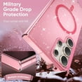 thumbnail image 2 of Glitter Magnetic Case for Galaxy S24 Ultra Case Clear Bling Sparkly Luxury Shockproof Slim Case Cover for Samsung Galaxy S24 Ultra 6.8"- Pink, 2 of 14